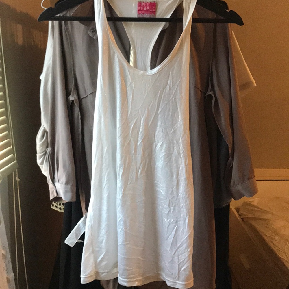 White free people tank